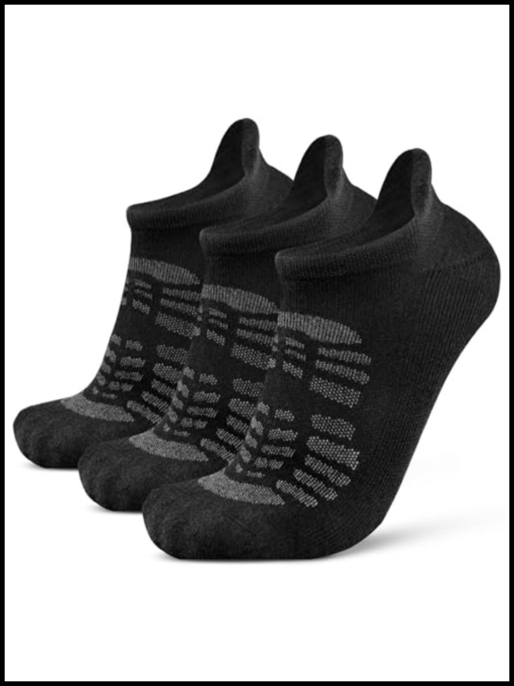 Merino Wool Blend Ankle Running Socks - Cushioned Low Cut No-Show Athletic